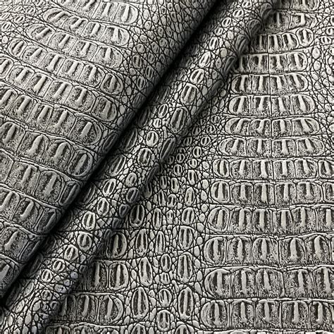 https www.fabric.com buy 0335032 faux-leather-gator-metallic-silver|Metallic Silver Faux Leather Fabric .